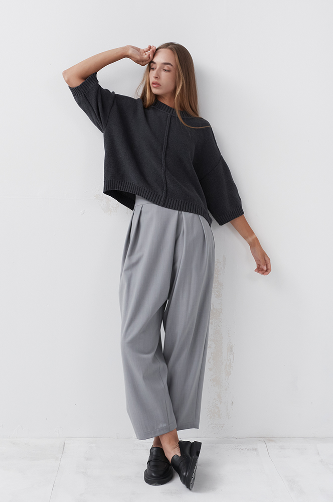 Футболка бавовна вугільна в'язана (ФТ 06/1)